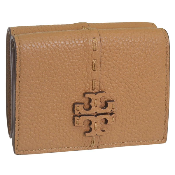 トリーバーチ 財布 レディース 三つ折り財布 レザー ブラウン MCGRAW MICRO TRI-FOLD WALLET 155033-227 TORY BURCH