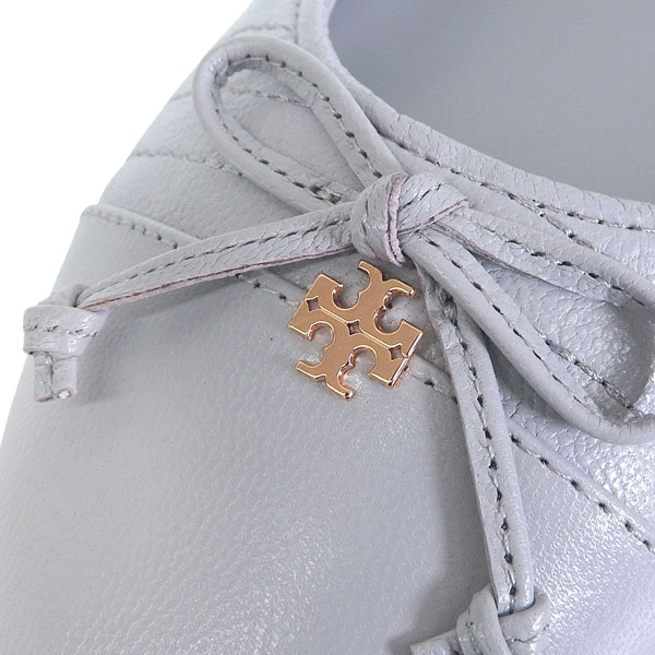 トリーバーチ 靴 レディース パンプス アウトレット 23.5cm レザー グレー CAP-TOE QUILTED BALLET 156249-029235 TORY BURCH_4