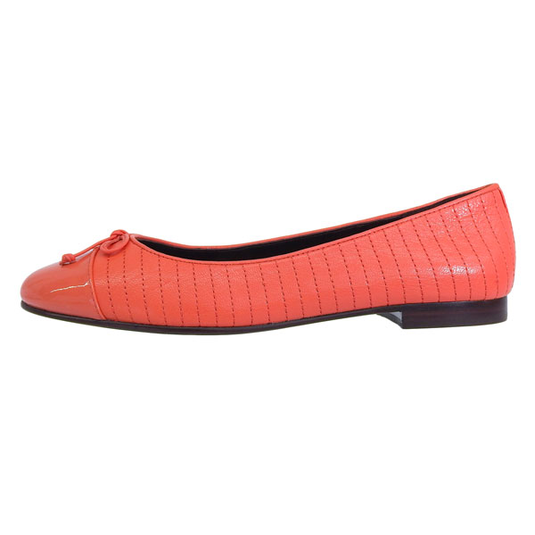 トリーバーチ 靴 レディース パンプス アウトレット 24cm レザー コーラル CAP-TOE QUILTED BALLET 159062-65024 TORY BURCH_2
