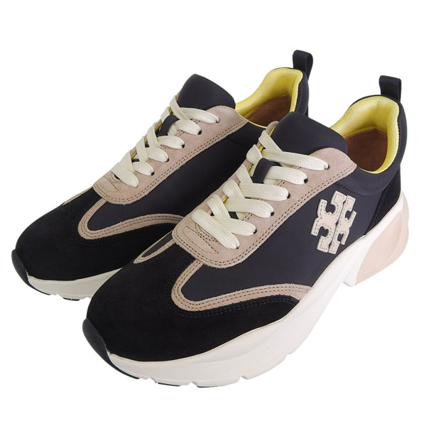 トリーバーチ 靴 レディース スニーカー アウトレット 23.5cm ナイロン×スエード ブラックマルチ GOOD LUCK TRAINER 83833-001235 TORY BURCH