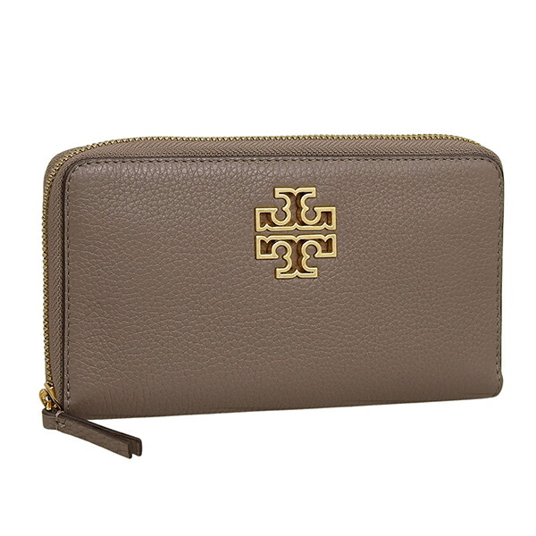 トリーバーチ 財布 レディース 長財布 レザー グレーシュー BRITTEN ZIP CONTINENTAL 141004-034 TORY BURCH