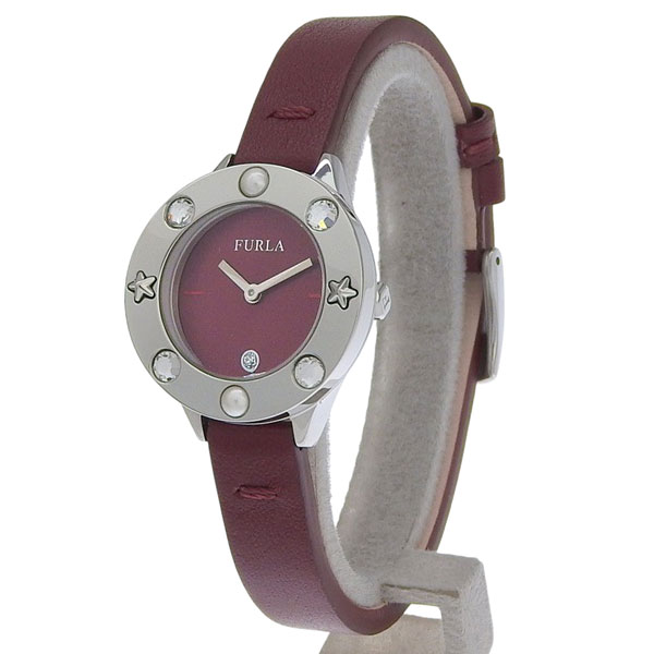フルラ 小物 レディース 腕時計 SS×レザー レッド CLUB 26mm R4251109528 FURLA