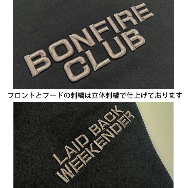 BONFIRE CLUB 日本製 立体刺繍 ヴィンテージ製法パーカ 全3色 2サイズ展開 パーカー_1