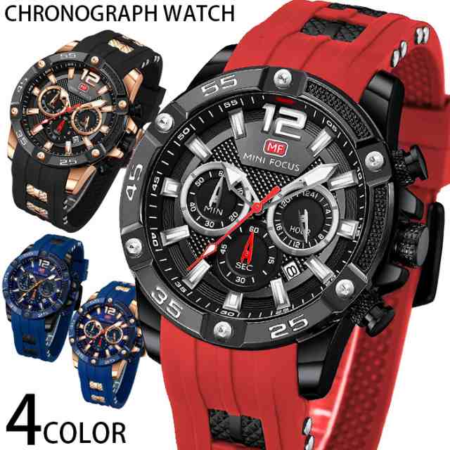 腕時計 メンズ クロノグラフ 1年保証 メンズ 腕時計 カレンダー クロノグラフ搭載 腕時計 全4色 W0617の通販はau PAY マーケット -  OLIVE