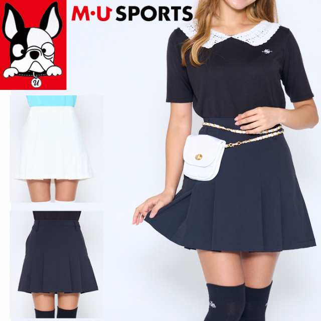 MU SPORTS MUスポーツ レディース プリーツ スカート 全2色 4サイズ