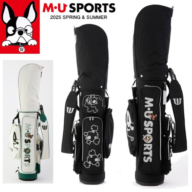 M-U SPORTS キャディバッグ ブラック/ホワイト 楽天市場】MU SPORTS MU スポーツ キャディバッグ ゴルフバッグ 8.5型