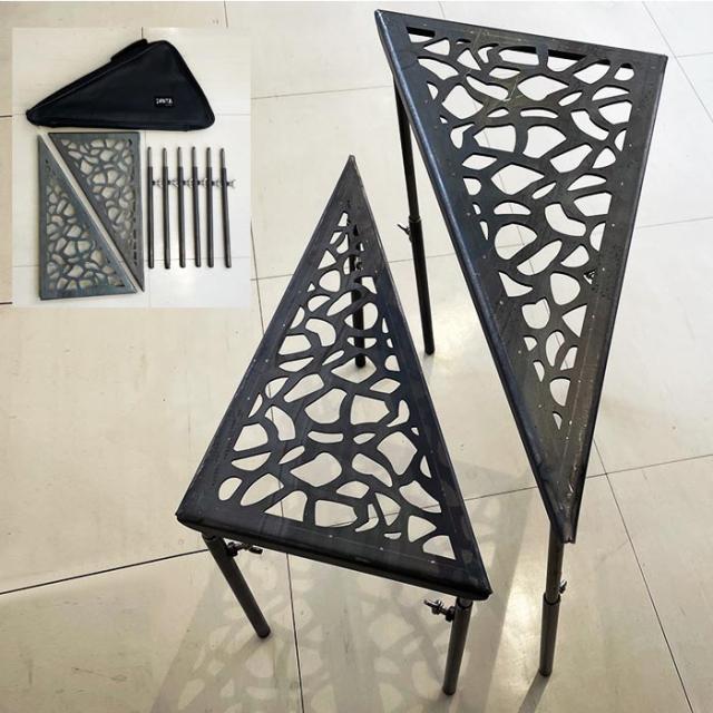 デバイスワークス 三角アイアンテーブル SANTE デバイスワークス 三角