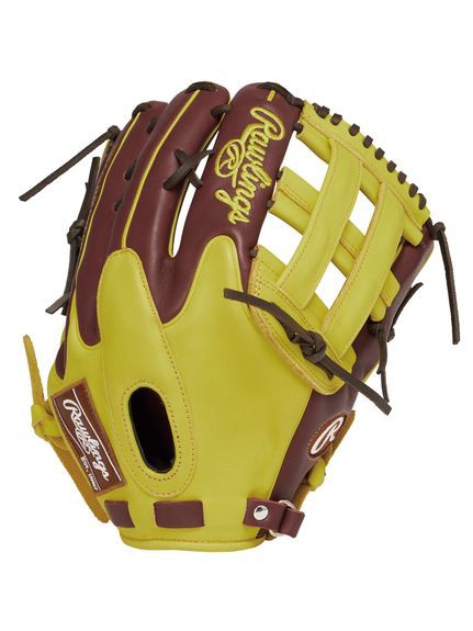 ローリングス Rawlings 軟式 HOH MLB COLOR SYNC(エイチオーエイチエムエルビーカラーシンク)Y795FW-チョコ/イエロー 軟式グラブ