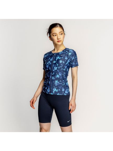 ナイキ NIKE ナイキ FA25 総柄ジップ付き半袖セパレーツ フィットネス