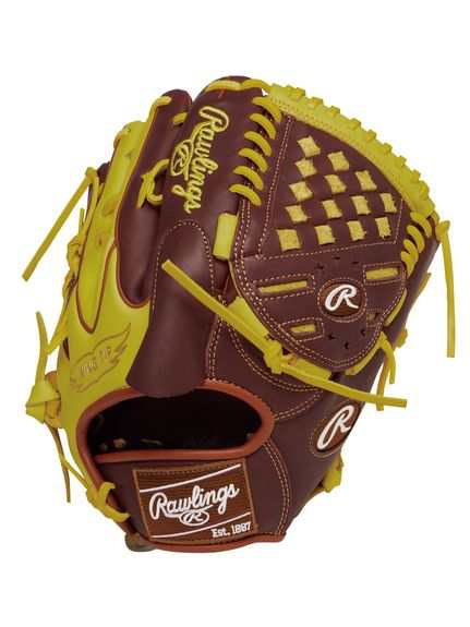 ローリングス Rawlings 軟式 HOH MLB COLOR SYNC(エイチオーエイチエムエルビーカラーシンク)A15W-チョコ/イエロー 軟式グラブ