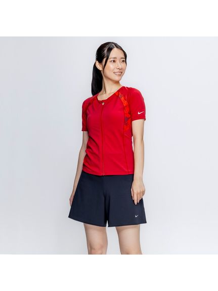 ナイキ NIKE ナイキ SS26 【FLARE FIT SHORTS】半袖ジップ付きセパレーツ フィットネス