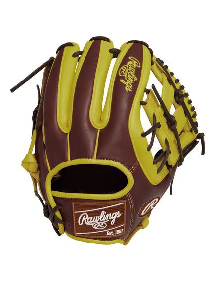 ローリングス Rawlings 軟式 HOH MLB COLOR SYNC(エイチオーエイチエムエルビーカラーシンク)N54G-チョコ/イエロー 軟式グラブ