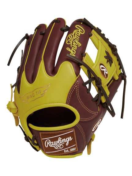 ローリングス Rawlings 軟式 HOH MLB COLOR SYNC(エイチオーエイチエムエルビーカラーシンク)N52W-チョコ/イエロー 軟式グラブ