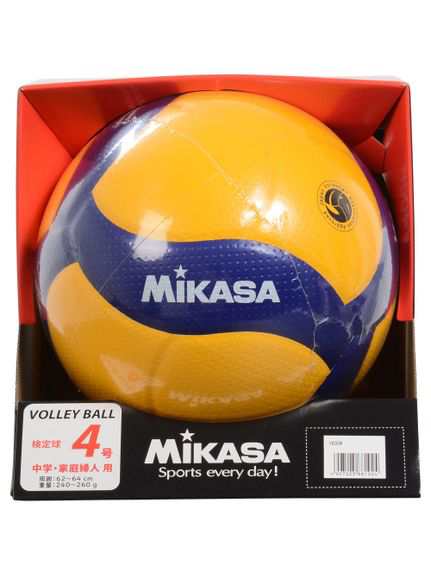 ミカサ MIKASA バレー4号 検定球 黄/青 4号球