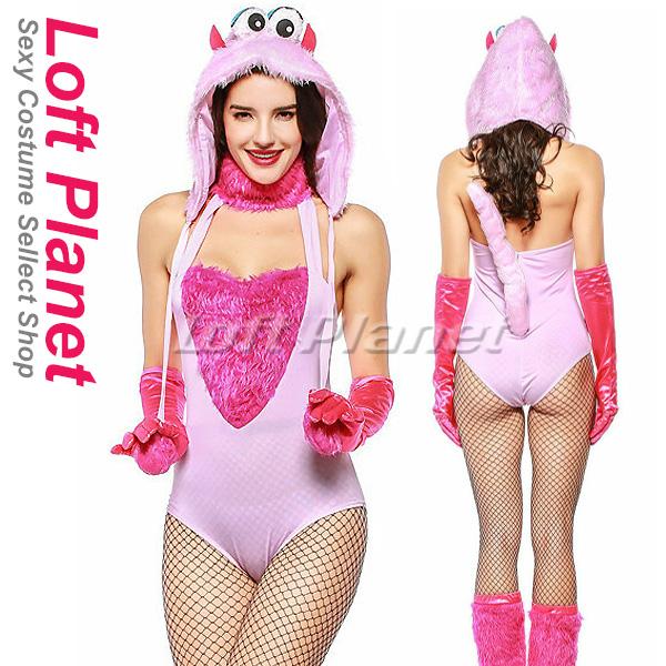 アニマル着ぐるみコスプレ衣装 可愛いピンクのパフモンスター ハロウィン仮装ボディスーツのレディース・コスチューム4点セットM1-N18228 5,722円