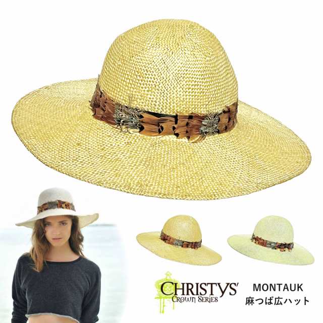 Christys HAT 帽子 正規品 クリスティーズハット 麻素材 つば広ハット メッシュ編み 女優帽 MONTAUK 全2色 ch-ccs1105 レディース 春夏 U