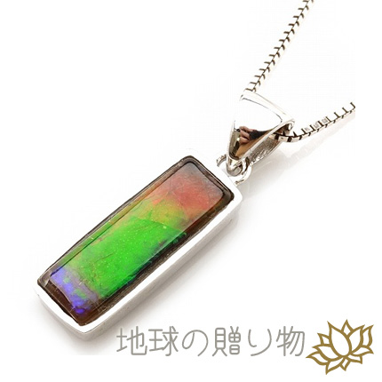 強力に幸運を引き寄せる！希少◆アンモライト・スクエア型ペンダントトップの通販は 27,280円