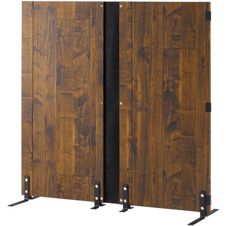 【中央で自由に曲げることが出来る木製パーティション】　スクリーンパーテーション パーテーション 間仕切り 区切りの通販は