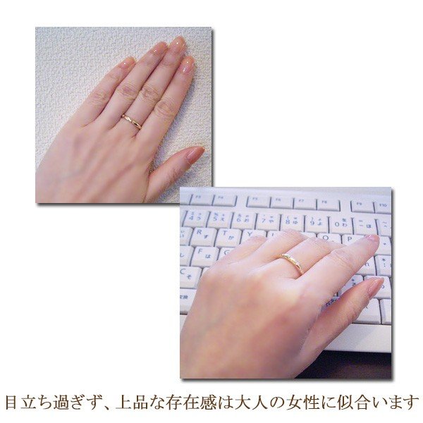 リング 指輪 レディース ダイヤモンド 18k 18金 k18 天然ダイヤモンド ドットリング 品番ma-0316　2営業日前後の発送予定_4