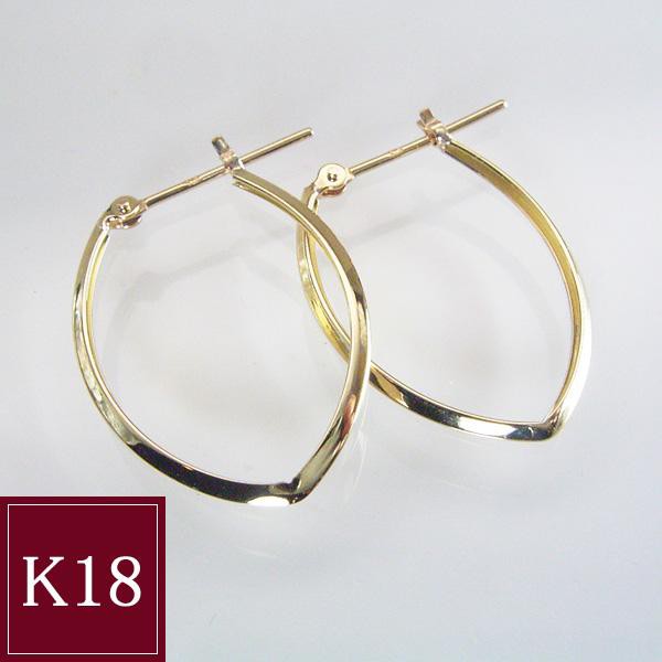 ピアス レディース 18k 18金 k18 フープピアス ゴールド 地金 お試し価格 品番ma-0395 3月13日前後の発送予定の通販は 15,399円