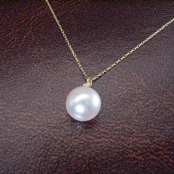 ネックレス レディース ダイヤモンド 18k 18金 k18 パール 本真珠 