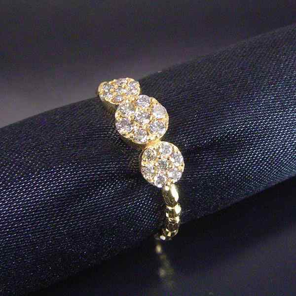 リング・指輪 フリーサイズ K24 ダイヤモンド