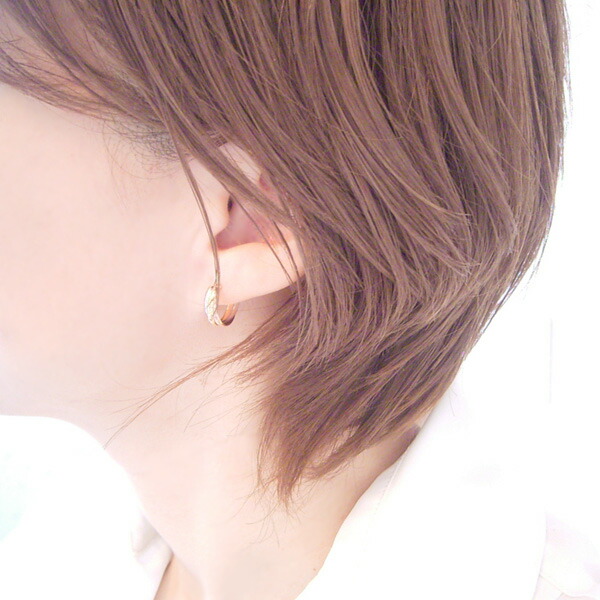 ピアス 3連 トリニティ プラチナ K18 K18PG スリーカラー フープ 地金 