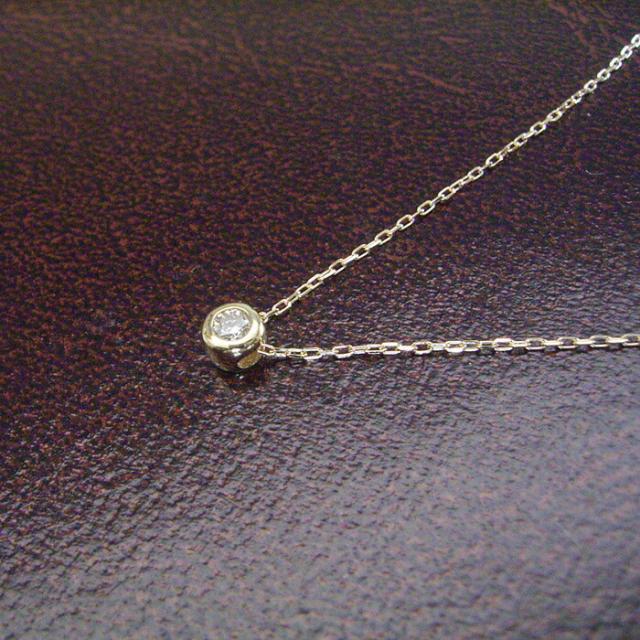 ネックレス アクセサリー k18 18金 ダイヤモンド ネックレス 一粒 K18ゴールド 天然ダイヤモンド 品番ma-0406　5月9日前後の発送予定_2