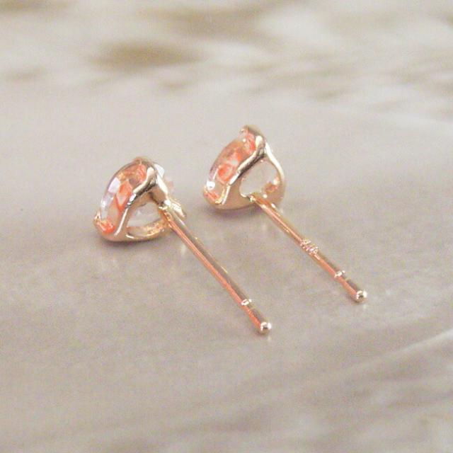 ピアス アクセサリー k18pg 18金ピンクゴールド モルガナイト 計0.30ct  