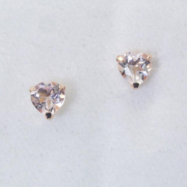 ピアス アクセサリー k18pg 18金ピンクゴールド モルガナイト 計0.30ct  