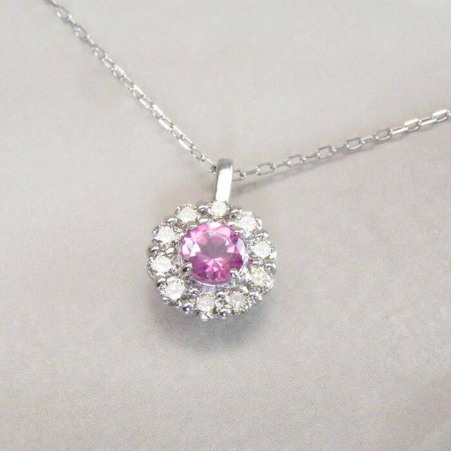 PT850プチダイヤ、ピンクトルマリンネックレス 楽天市場】プラチナ950 プラチナ850 ピンクトルマリン