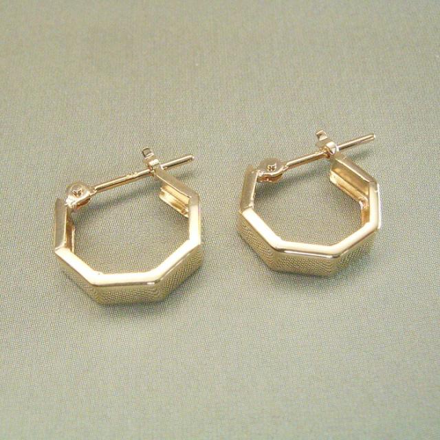 K18YG フープピアス 20mm 18金 イエローゴールド K18 イエローゴールド