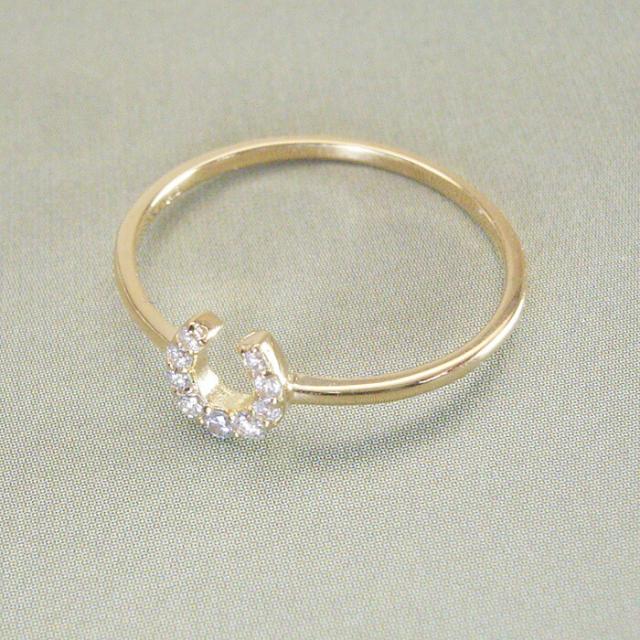 指輪 リング k18 18金 K18 天然 ダイヤモンド リング ホースシュー 馬蹄 アクセサリー 品番ma-0435 2営業日前後の発送予定_3