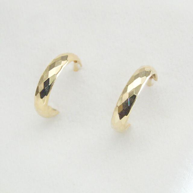 ピアス k18 K18 18金 ジュエリー フープピアス カッティング レディース アクセサリー 地金 品番ma-0452 6月3日前後の発送予定_10