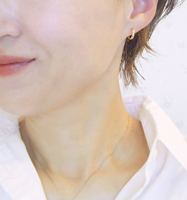 ピアス k18 K18 18金 ジュエリー フープピアス カッティング レディース アクセサリー 地金 品番ma-0452 6月3日前後の発送予定_8