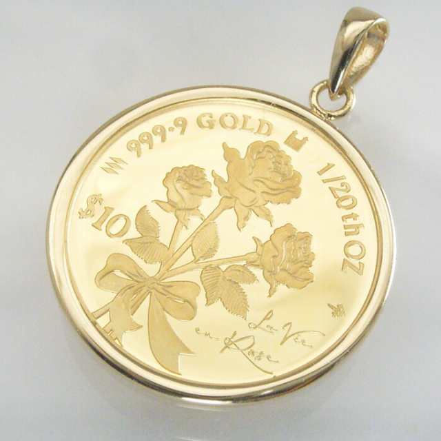 2024年限定 純金 コインネックレス 金貨 24金 K24 1/20oz オンス
