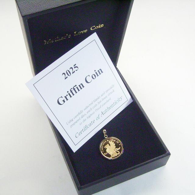 2025年限定品 純金 コイン 24金 K24 1/20oz 1/20オンス グリフィン ペンダントトップのみ 世界1000枚限定 品番mr-0182 2営業日前後の発送_9