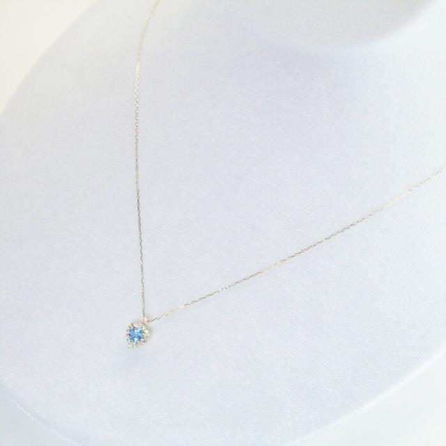 ネックレス 18金 ハートシェイプカット ブルートパーズ 天然 ダイヤモンド K18 k18 品番ma-0460 2営業日前後の発送予定_6