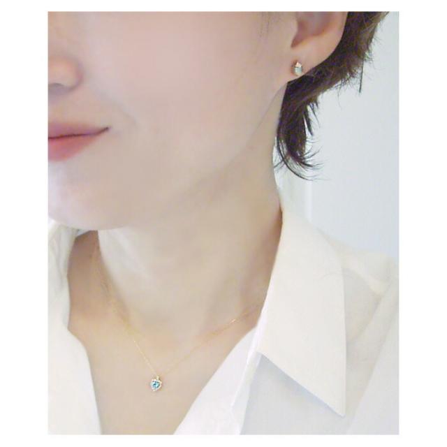 ネックレス 18金 ハートシェイプカット ブルートパーズ 天然 ダイヤモンド K18 k18 品番ma-0460 2営業日前後の発送予定_8