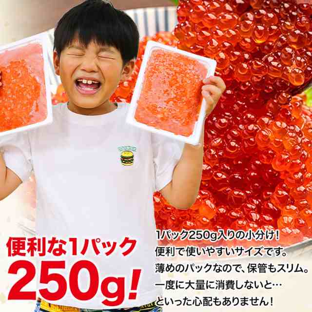 超目玉! いくら 紅鮭イクラ 醤油漬け 500g(250gx2p) 送料無料