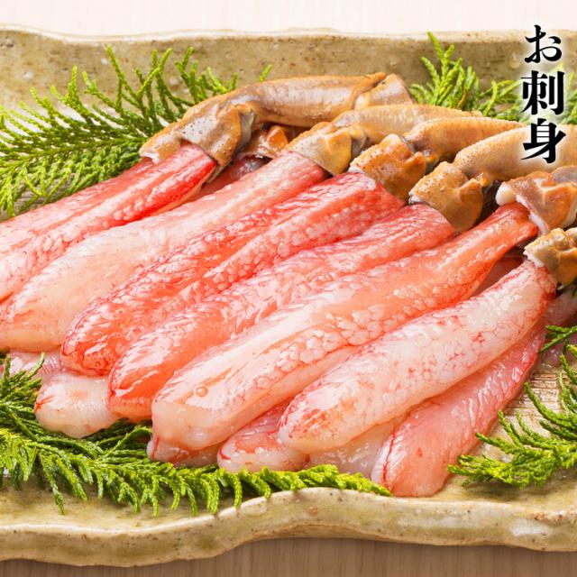 かに えび 刺身OK 特大赤えび30尾 生ずわい蟹ミニポーション500g 食べ