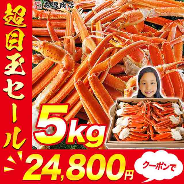 まだ間に合う年内発送 超目玉 メガ盛り5kg 超特大 ボイルずわい蟹 6〜3Lサイズ 送料無料 冷凍便 本ずわいがにの足 蟹 かに カニ  ずわいが｜au PAY マーケット