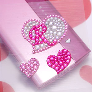 ジュエリーデコシール ハートイニシャルデコ R Bhi 09の通販はau Pay マーケット スマホ キャラグッズの ビッグスター