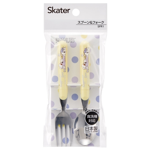 【送料込】 日本製 スプーンフォークセット スヌーピー / スケーター(Skater)