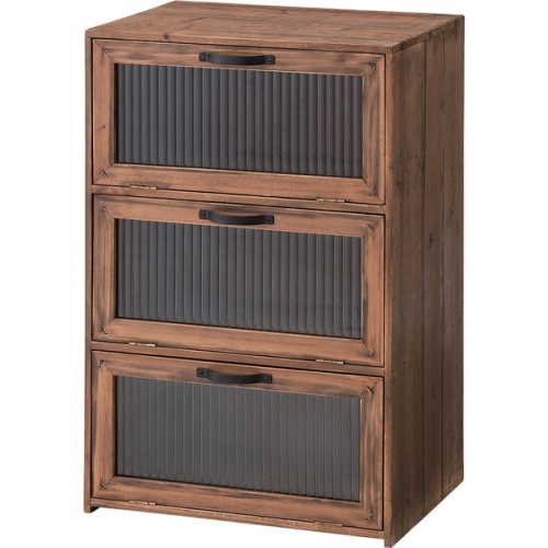 東谷 / フラップチェスト (ブラウン) (W40×D30×H60) (送料無料[北海道・沖縄送料別])