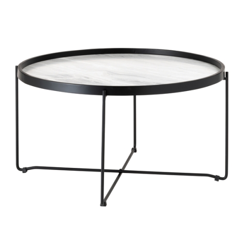 東谷 / ラウンドトレーテーブルL (ホワイト) (W73×D73×H38) (送料無料[北海道・沖縄送料別])