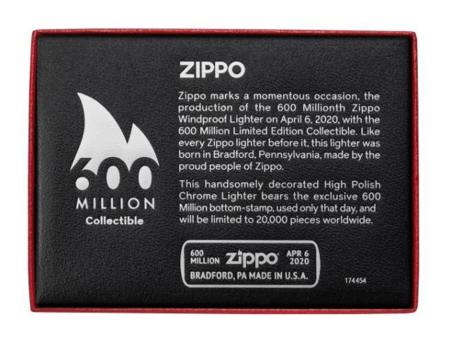 ZIPPO/ZIPPO #49272 総生産数6億個記念ライター クロームポリッシュ (メーカー取寄)_3