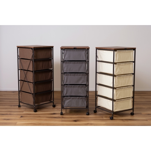 東谷 / チェスト5段 (ブラウン) (W43×D44×H101.5) (送料無料[北海道