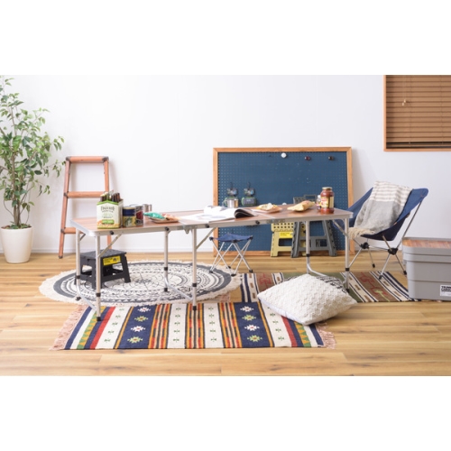 東谷 / フォールディングテーブル ワイド D60 (ブラウン) (W180×D60×H54/62/70) (送料無料[北海道・沖縄送料別])