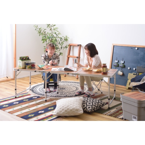 東谷 / フォールディングテーブル ワイド D60 (ブラウン) (W180×D60×H54/62/70) (送料無料[北海道・沖縄送料別])